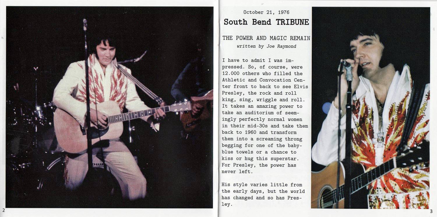 Elvis Presley Welcome To South Bend, Indiana : Booklet 2